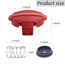 CMZST260H Trimmer Head Cap, Spring, and Base Replacement Set - Fits Craftsman CMCST920M1, CMCST920, CMCST960, CMCST960E1 Type 1 Quickwind Weedwacker Series String Trimmer Head Cover Accessories