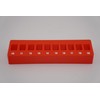 3/8 Inch Drive Metric Crowfoot Wrench Organizer Bin/Rack (Red w/White