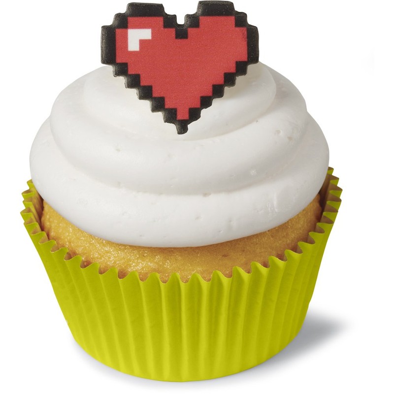 Rosanna Pansino by Wilton 16-Bit Heart Icing Decorations, 12-Ct.