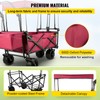 HAPPYBUY Extra Large Collapsible Garden Cart/Wagon with Removable Canopy, 220lbs