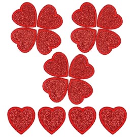 Pack of 12 heart patches for iron-on, red heart iron-on patches, DIY heart sewing patches, embroidery, appliqué, heart patch for ironing, clothing, jackets, backpacks, jeans, hats