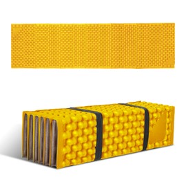 1PCS Yellow Foam Camping Pads for Hiking, Ultralight Closed Cell Mattress, Waterproof Soft Mat for Adults, Wide Picnic Yoga Mats, Folding Sleeping Pad for Outdoor Backpacking