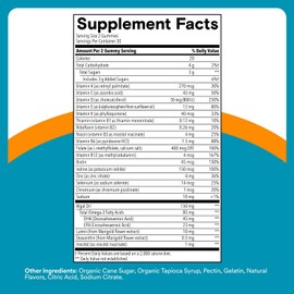 SmartyPants Teen Guy Multivitamin Gummies, Omega 3 (DHA/EPA), Vitamin D3, C, Vitamin B12, B6, A, K & Zinc, Folate, Gluten Free, Fruit Flavor, 60 Count (30 Day Supply)