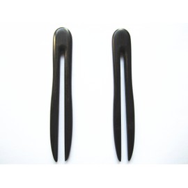 Myhsmooth Z8z-bs-double 2 Count Hair Sticks Natural Black Sandalwood(ebony) Handmade Carved Hair Clip Shawl Hair Pins Pack of 2 Pcs :Double