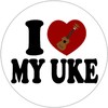 I Love My Uke - Ukulele Heart - 3 Inch