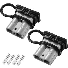 Sevenjungle Anderson Connector, 2 Pcs 350A Wire Connectors,2/0AWG Battery Quick Connect,600V Powerpole for Car Bike ATV Winches Lifts Motors,Red