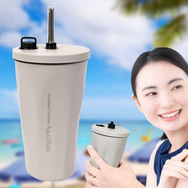 Tumbler with Straw, Stainless Steel, Wide Mouth, Vacuum Insulated, Home Office, Outdoors, Multicolored, Heat Retention, Cold Retention, Lid Included, 19.7 fl oz (550 ml), Large Capacity, For Girls