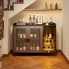 LED Wine Bar Cabinet Storage Sideboard Buffet Cabinet with Doors
