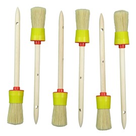 ROTIX -93123 Pack of 6 Ring Brushes Diameter 30 mm Size 6 | Pack of 6 Craftsman Quality Round Paint Brush Light Bristles
