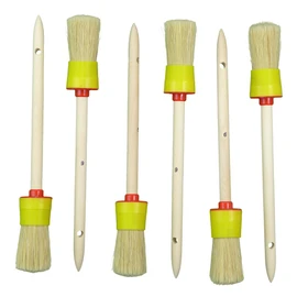 ROTIX -93123 Pack of 6 Ring Brushes Diameter 30 mm Size 6 | Pack of 6 Craftsman Quality Round Paint Brush Light Bristles