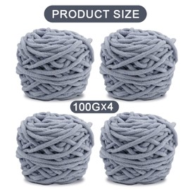 Knitting Wool 4 x 100g Multicolor Knitting Yarn Crochet Soft Chunky Yarn for Yarn Projects Plush Balls Handmade Bags Sweater Shoes Hats Sweaters Blankets Scarves