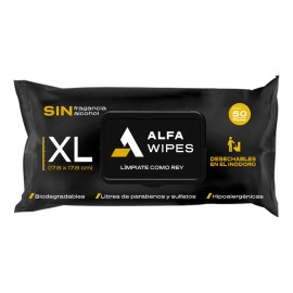 Toallitas Húmedas Alfa Wipes Desechables Inodoro 1Pack 50pz