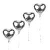 Meetppy 15PCS Silver Heart Shaped Balloons 18inch Foil Balloons Helium