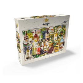 MyPuzzle Elegant Wine Bottles and Grapes Collage - Premium 100 Piece Jigsaw Puzzle for Adults