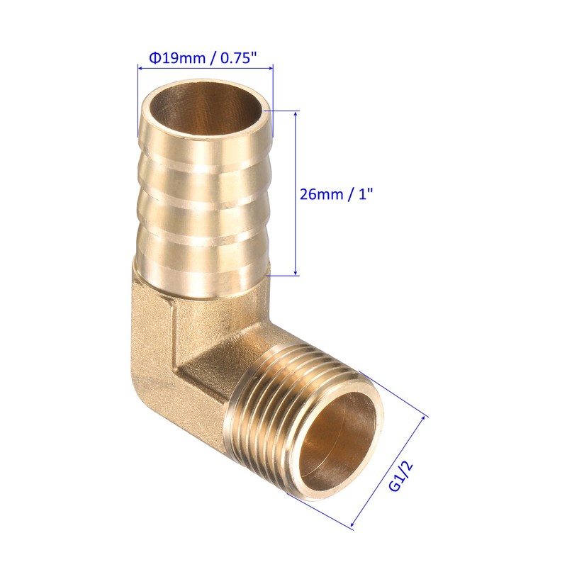M METERXITY Brass Hose Pipe Fittings - 90 Degree Angle