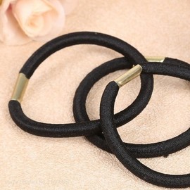Basic Gold Hair Tie (Sold by the 1P Unit) Ladies Women Pretty Hair Elastic Band / 기본 금색 머리끈 (1P 단위 판매) 숙녀 여자 여성 예쁜 헤어 고무줄