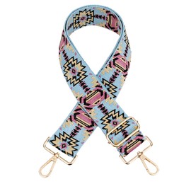 LOHGOU - Correa de repuesto para bolso de mano, ajustable, correa ancha para el hombro, Azul/claro, Talla unica