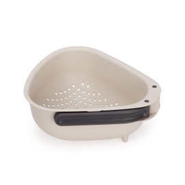 Joseph Joseph Droplet Compact Colander with Folding Handles, Space-Saving Design, Easy-Pour Corners, for Draining Vegetables, Pasta, Fruits
