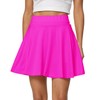 Afibi Women's Casual Basic Versatile Flared Pleated Mini Skater Skirt