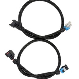 2PCS Fuel Injector Pigtail Harness - Compatible with Polaris Ranger 800 (2011-2017), Ranger XP 800 (2012-2013), RZR Crew 800 (2011-2014) - Left MAG/Right PTO Ports (Black & Gray)​LJQ