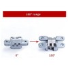 (1 Pair) Hidden Door Hinge, Stainless Steel, Hidden Barrel Wooden