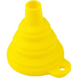 daycount 3pcs Mini Gel de silicona Embudo plegable Hopper Utensilios de cocina plegable, Multi colores, Amarillo, 1