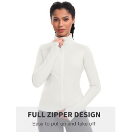 VUTRU Womens Athletic Zip Up Jacket Workout Running Jacket Lightweight Yoga Jacket with Thumb Holes