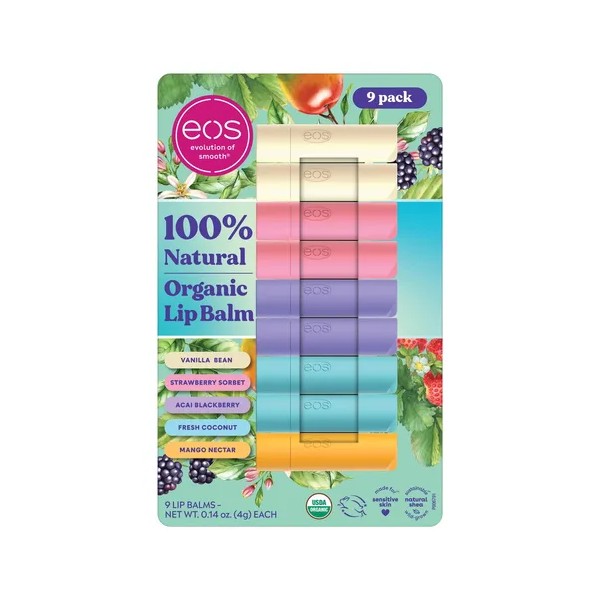 Eos Pack 9 Bálsamos Labiales Orgánicos Manteca De Karité