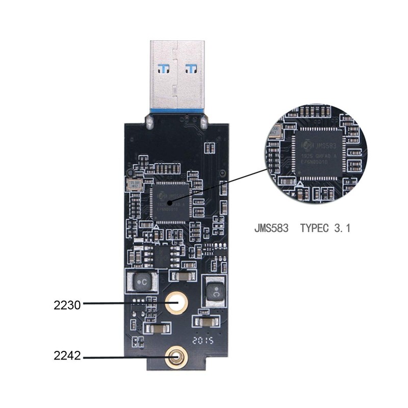 Xiwai USB 3.1 Gen2 10Gbps a NVME PCI-E M-Key unidad