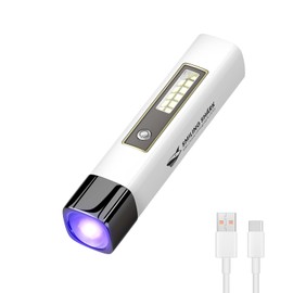 Smiling Shark Luz de uñas de gel de tiburón sonriente luz UV de mano mini banco energía USB recargable inalámbrico lámpara lateral blanca secador de uñas para curado rápido y manicura en el salón de