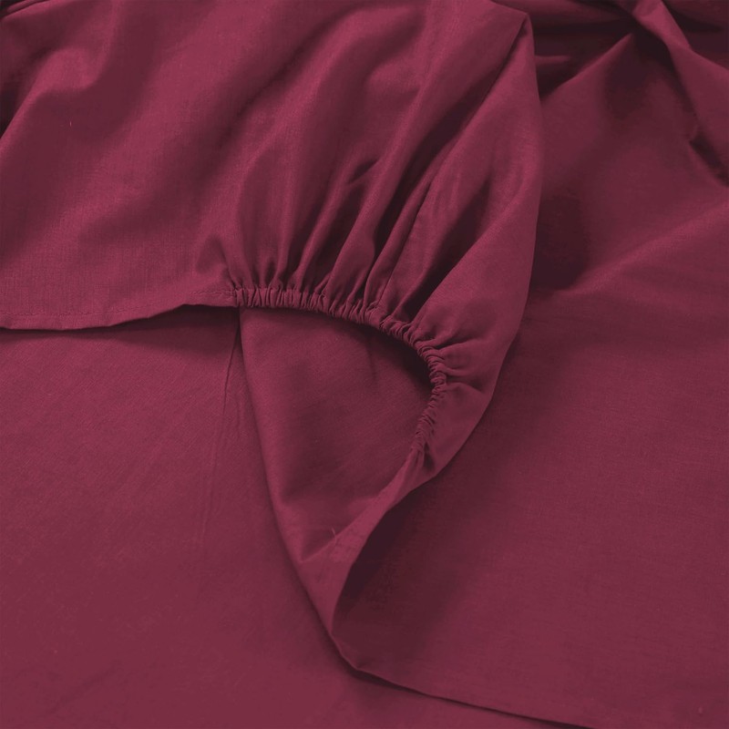 CHARKHAH Polycotton Fitted Sheet for Single Double King Super King