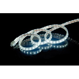 CBConcept UL Listed, 30 Feet, Super Bright 8100 Lumen, 6000K Pure White, Dimmable, 110-120V AC Flexible Flat LED Strip Rope Light, Commercial Grade, Indoor Outdoor use, Ready to Plug n Shine