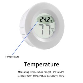 3Pcs Mini Round Hygrometer Thermometer Digital LCD Monitor Meter Gauge Indoor Outdoor Humidity Temperature for Humidifiers Dehumidifiers Greenhouse Basement Babyroom Fahrenheit or Celsius White