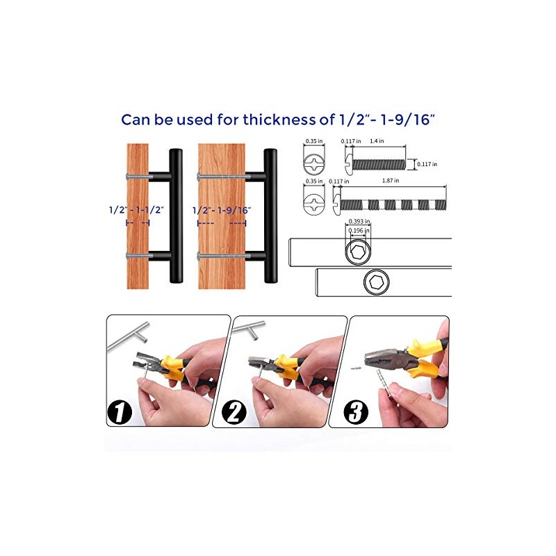 Ravinte 32 Pack 6 inch Cabinet Pulls Matte Black Stainless