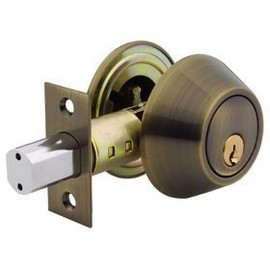 Ace Trading - Door Locks Apex Homeplus Deadbolt Single Cylinder 2-3/8" Or 2-3/4" Bkst Antique Brass Kw1