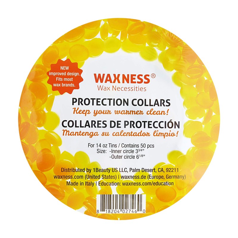 Waxness Waxing Protection Collars 50 Pack Yellow Fits Most 14