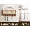 Rebee Vision Farmhouse Key Holder for Wall with Mail Storage