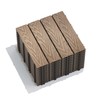 11 PCS Wood Plastic Composite Interlocking Deck Tiles 12" x
