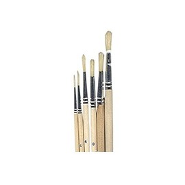 Artemio VIBPRO Pinsel-Set, rund, Holz, Beige, 7,5 x 1 x 26,5 cm, 6 Stück