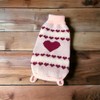 Valentine's Day Sweater for Small Dogs with Center Heart (Medium)