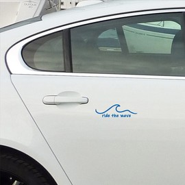 NBFU Surf Surfboard Ride The Wave Beaches (Azure Blue) (Set Of 2) Premium Waterproof Vinyl Decal Stickers For Laptop Phone Accessory Helmet Car Window Bumper Mug Tuber Cup Door Wall Decoration