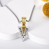 URONE Sterling Silver Arrowhead Rune Pendant Arrowhead Necklace Viking Jewelry