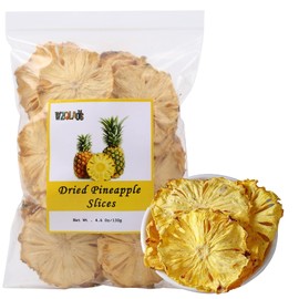 Dried Pineapple Slices 130g/4.6oz Dehydrated Pineapple Slices, Snacking, Baking Fruit Tea,No Sugar Added No SulphurEdible Dry Pineapple Flowers