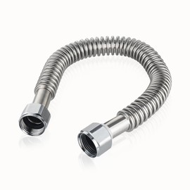 30-Pack GUOFIS Corrugated Flexible Stainless Steel Water Heater Connector,3/4" FIP x 3/4" FIP Hose for Water Heater/Water Softener(18-Inch)