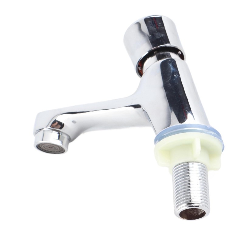 GLOGLOW Bathroom Tap Faucet Time Delay Faucet Plated Chrome Self