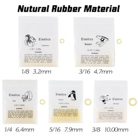 500 Pcs Orthodontic Elastic Rubber Bands, 3.5 Ounces Heavy Dental Rubber Traction Bands, Free Elastic Placer for Braces (1/4",Fox)