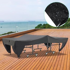 Table Tennis Table Cover, Waterproof, Windproof, Durable, Black, Tear-Resistant Table Tennis Table Cover for Indoor and Outdoor Courtyard