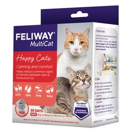 FELIWAY FELIWAY MultiCat Calming Pheromone Diffuser, 30 Day Starter Kit (48 mL)