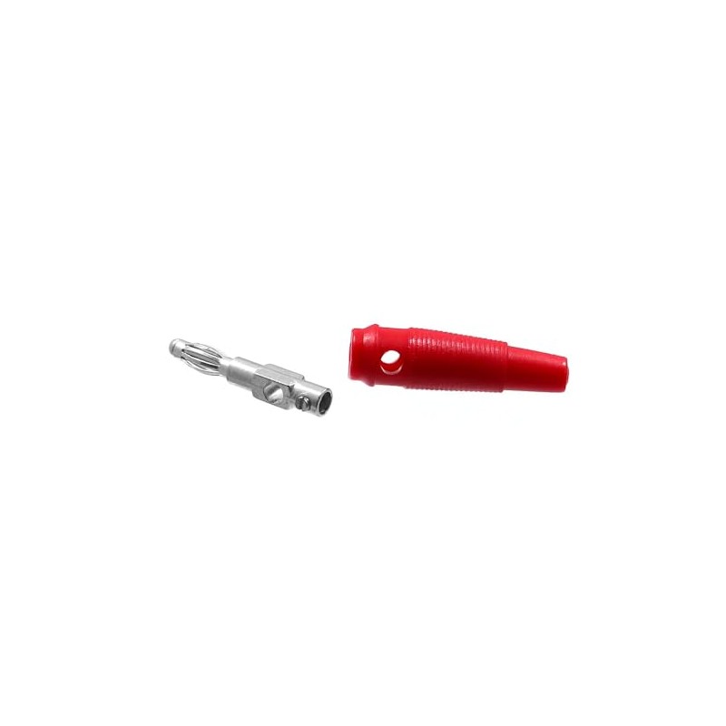 WITTKOWARE 4 mm banana plug with non-slip grip sleeve, screw/solder