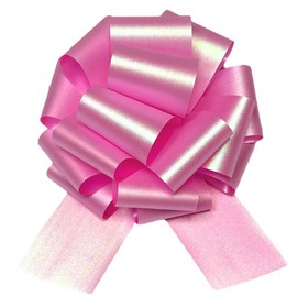 12 Inch Large Shimmering Pearlescent Gift Bow - 1Pcs Giant Decorative Bow for Christmas Gifts, Bicycle, Refrigerator, New House, Party Decorations & Gift Packaging (Shimmering Pearlescent-Pink)